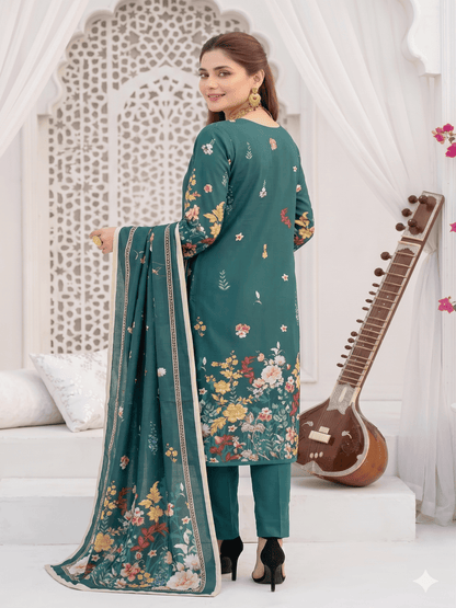 Unstitched Printed Lawn 3 Piece Suit