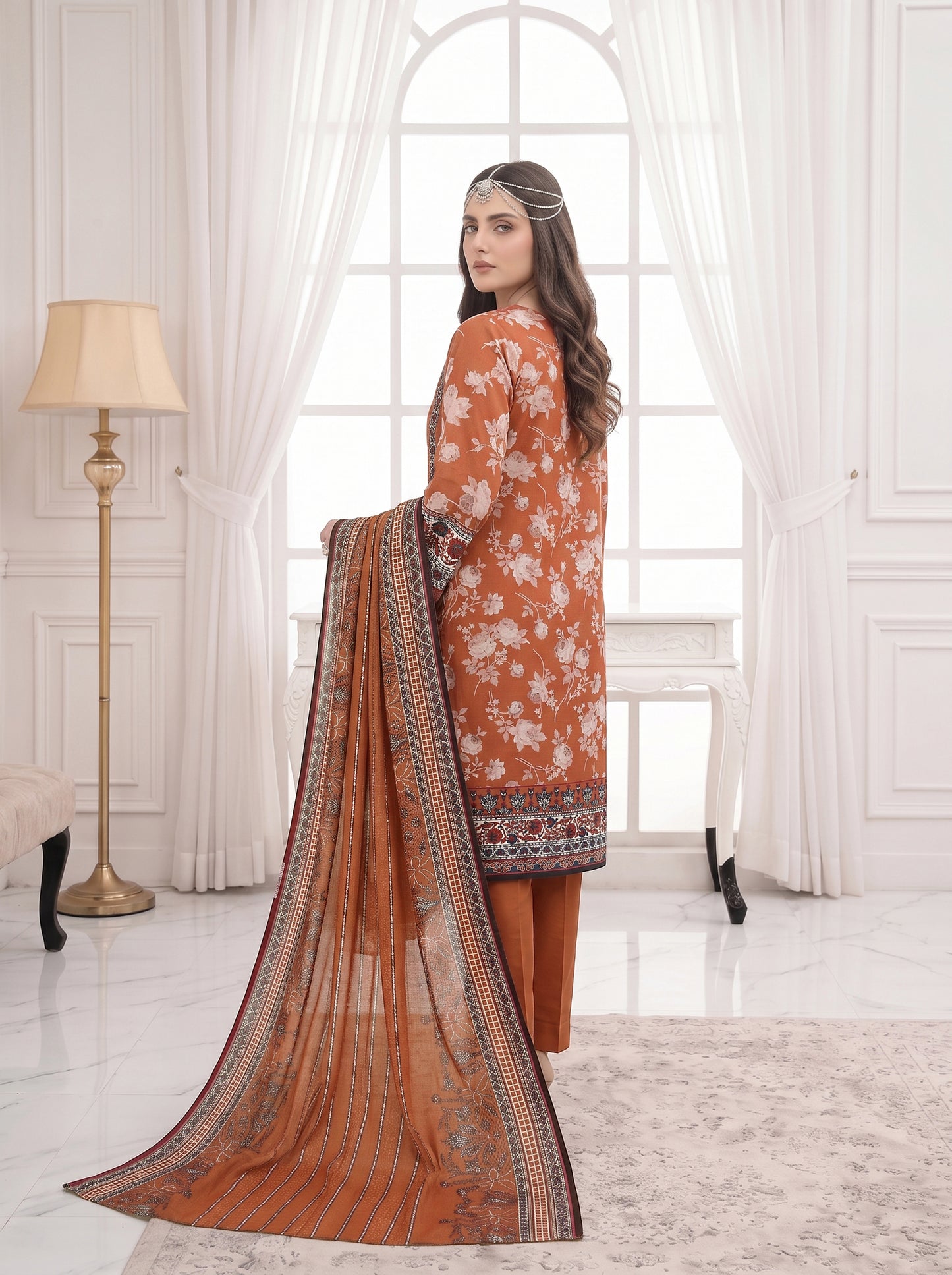 Unstitched Printed Lawn 3 Piece