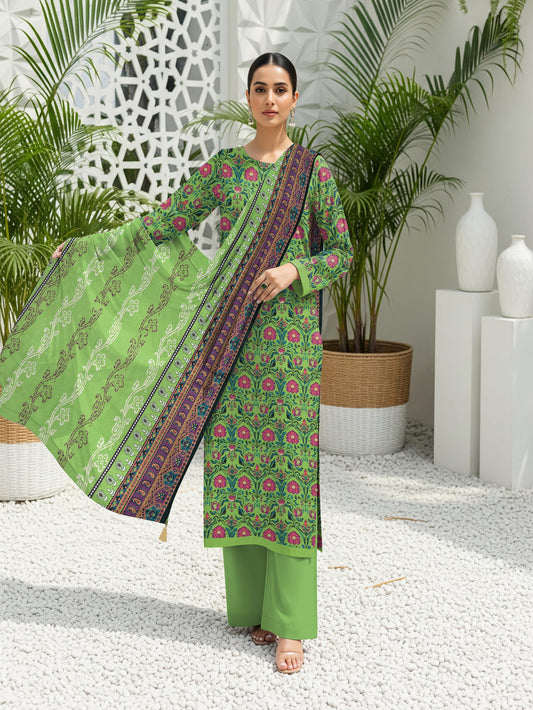 Unstitched Printed Lawn 3 Piece