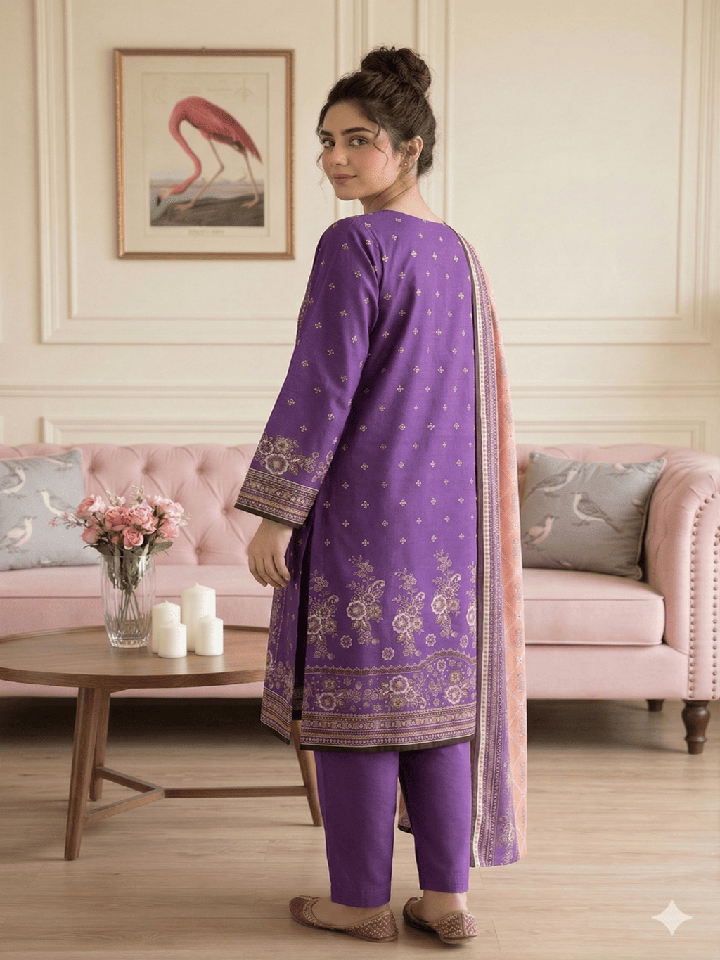Unstitched Printed Lawn 3 Piece Suit