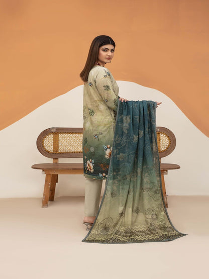 Unstitched Printed Lawn 3 Piece