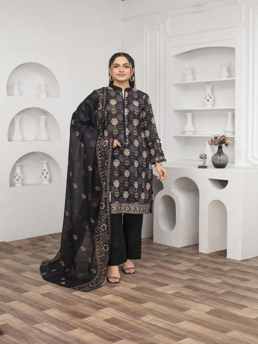 Unstitched Printed Lawn 3 Piece
