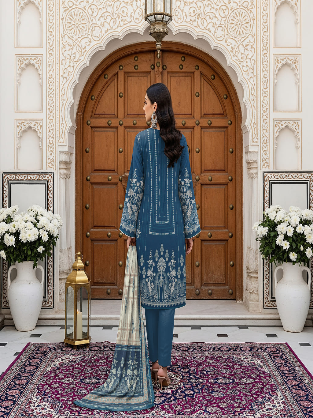 Unstitched Printed Lawn 3 Piece