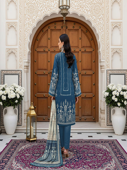 Unstitched Printed Lawn 3 Piece
