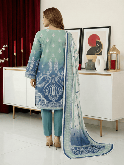 Unstitched Printed Lawn 3 Piece