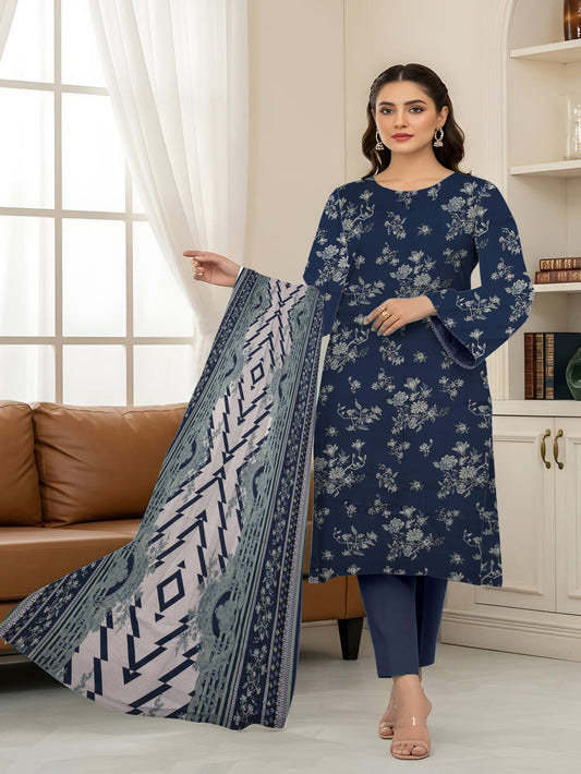 Unstitched Printed Lawn 3 Piece