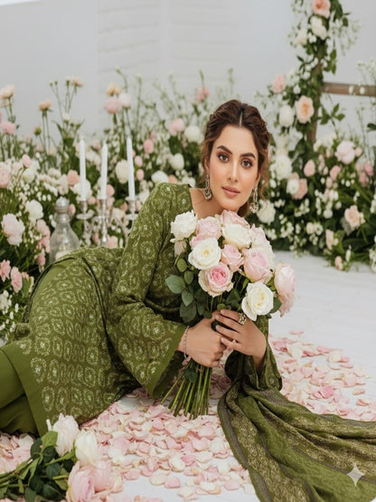Unstitched Printed Lawn 3 Piece