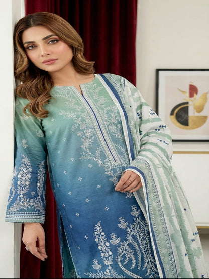 Unstitched Printed Lawn 3 Piece