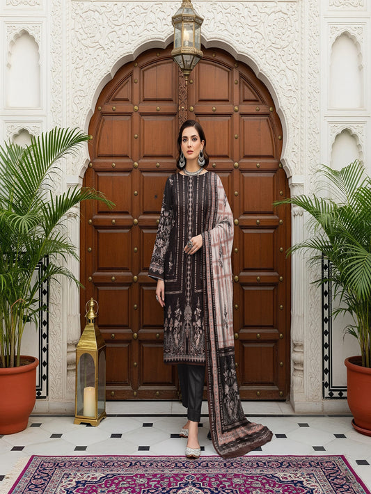 Unstitched Printed Lawn 3 Piece
