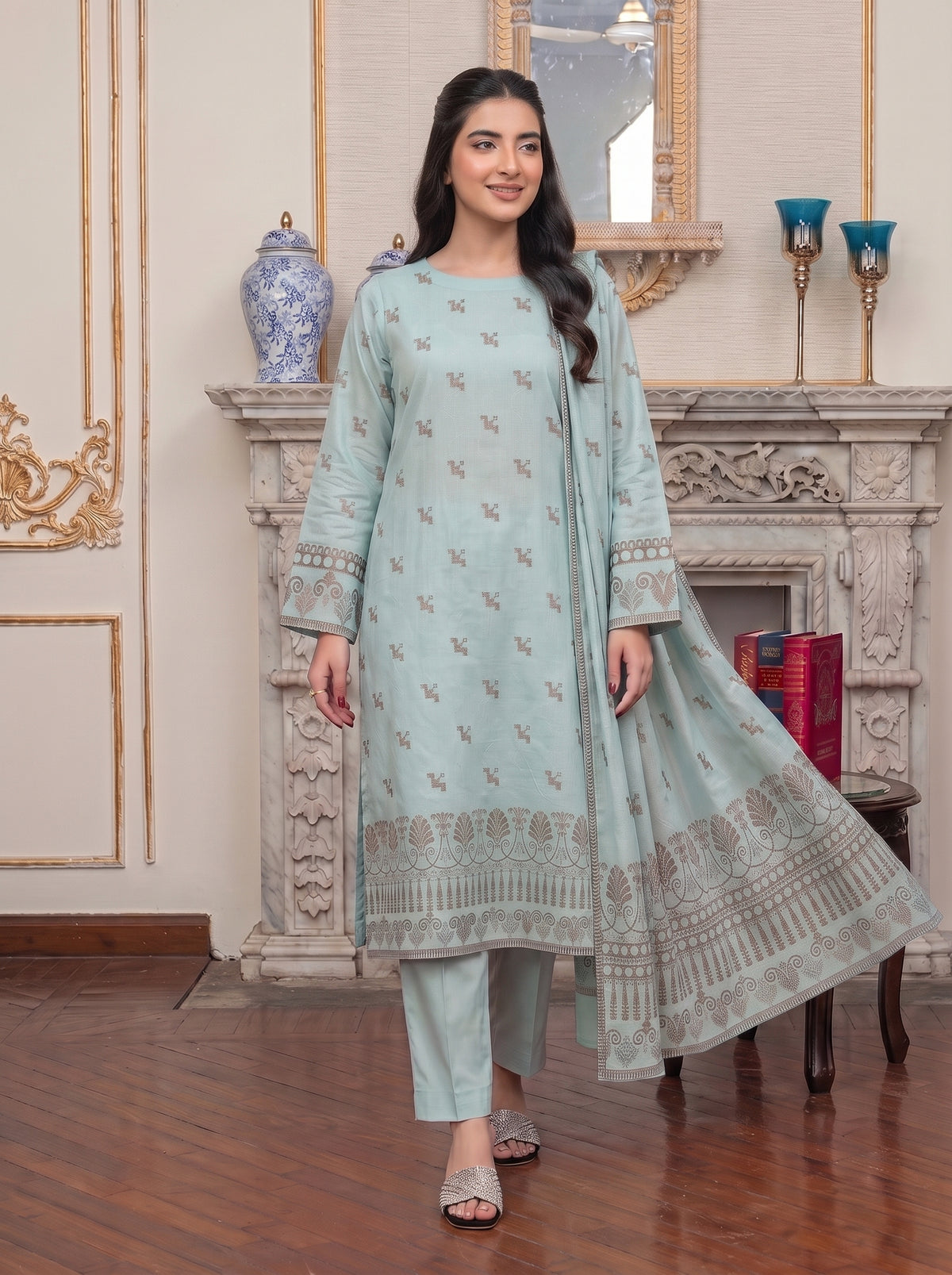 Saqaafah – 3 Piece Printed Lawn Suit