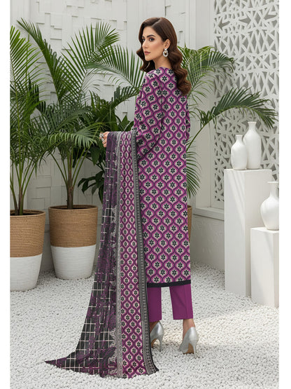Unstitched Printed Lawn 3 Piece