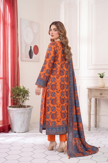 Unstitched Printed Lawn 3 Piece