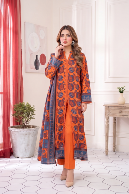 Unstitched Printed Lawn 3 Piece
