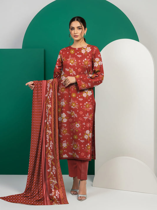 Unstitched Printed Lawn 3 piece