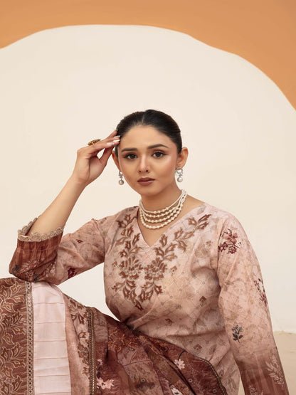 Unstitched Printed Lawn 3 Piece