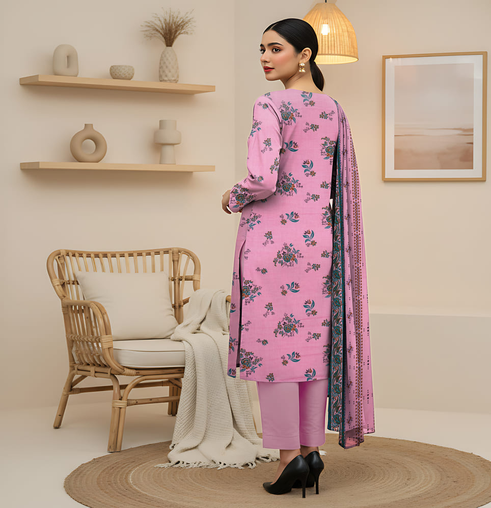 Unstitched Printed Lawn 3 Piece
