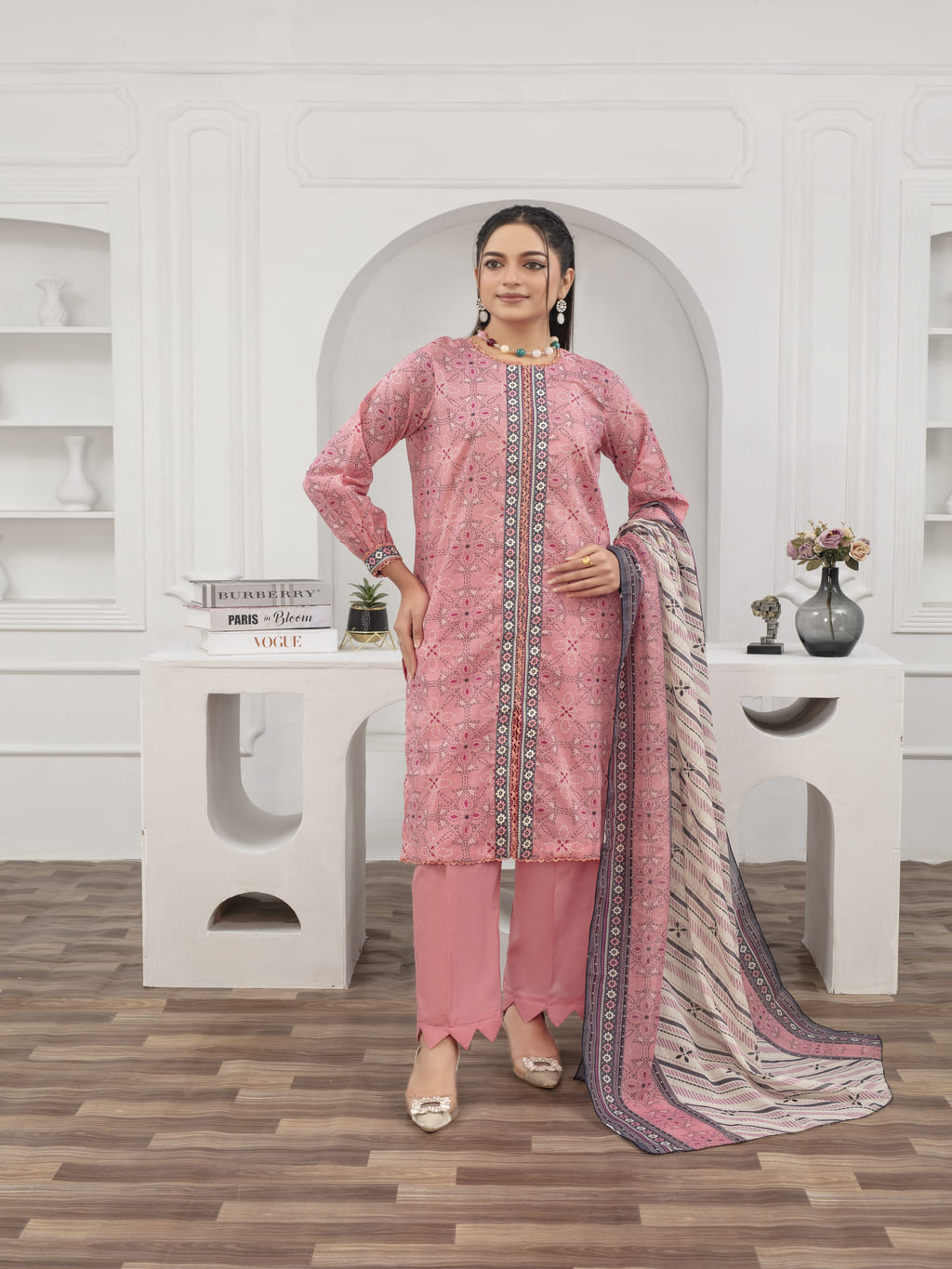 Unstitched Printed Lawn 3 Piece