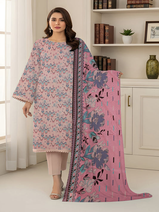 Unstitched Printed Lawn 3 Piece