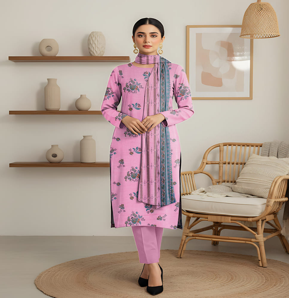 Unstitched Printed Lawn 3 Piece