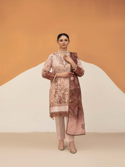 Unstitched Printed Lawn 3 Piece