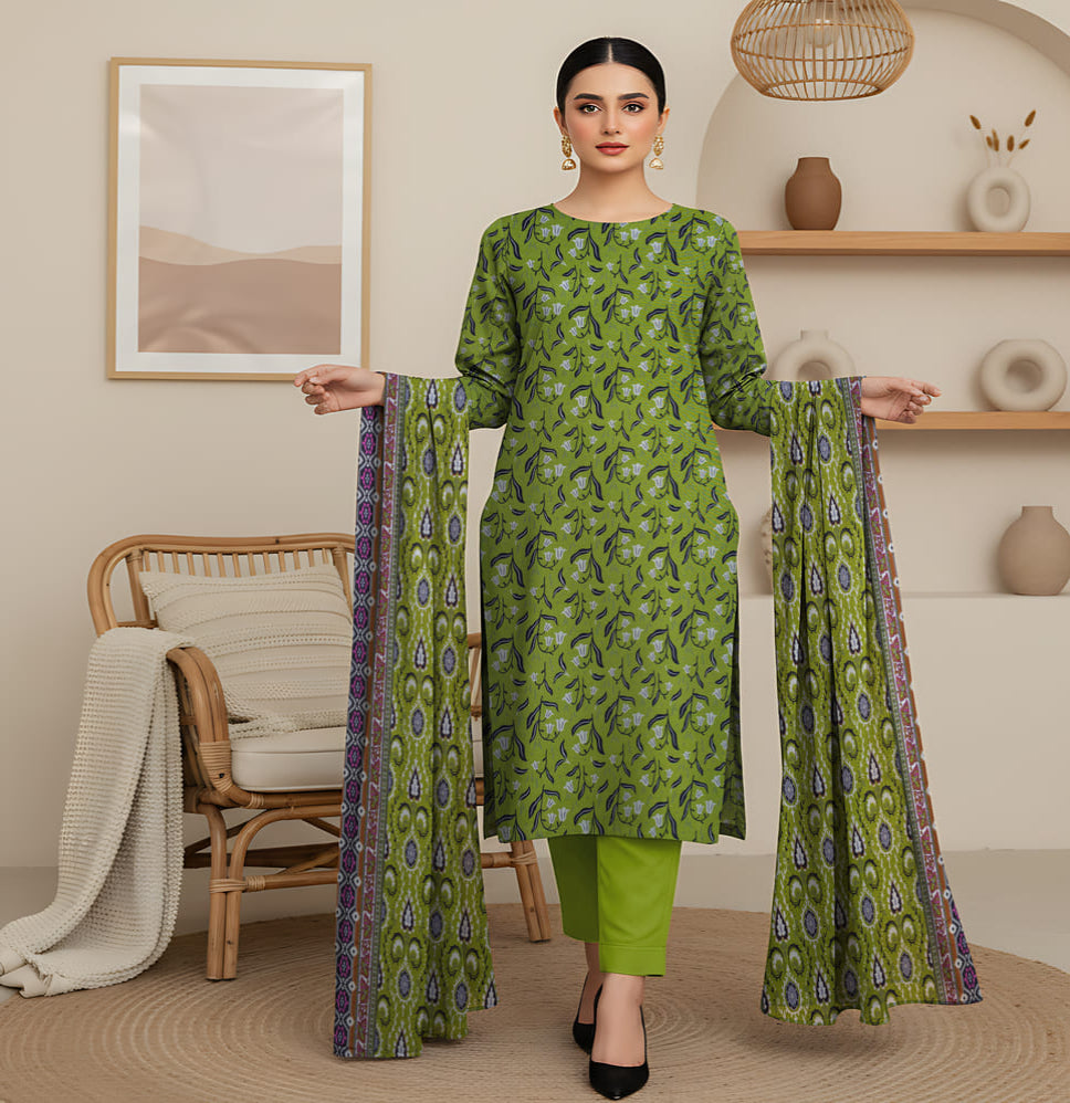 Unstitched Printed Lawn 3 Piece