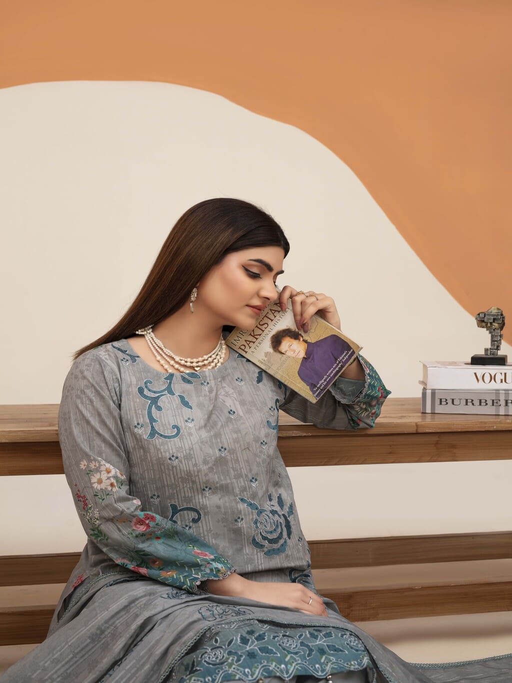 Unstitched Printed Lawn 3 Piece