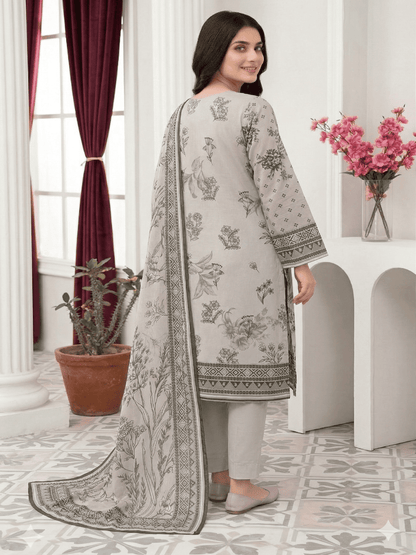 Unstitched Digital Printed Lawn 3 Piece Suit