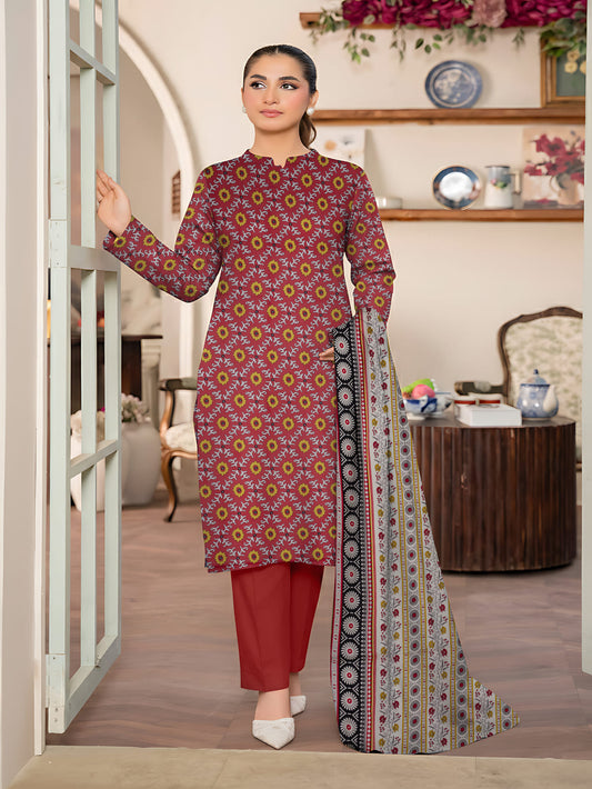 Unstitched Printed Lawn 3 Piece