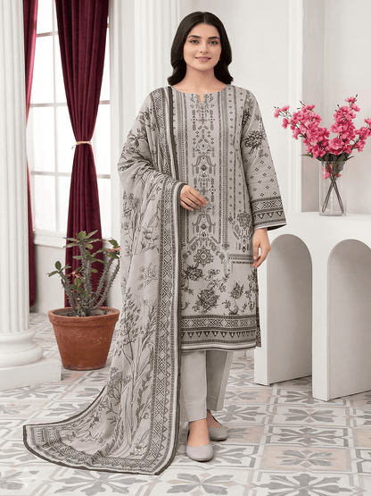 Unstitched Digital Printed Lawn 3 Piece Suit
