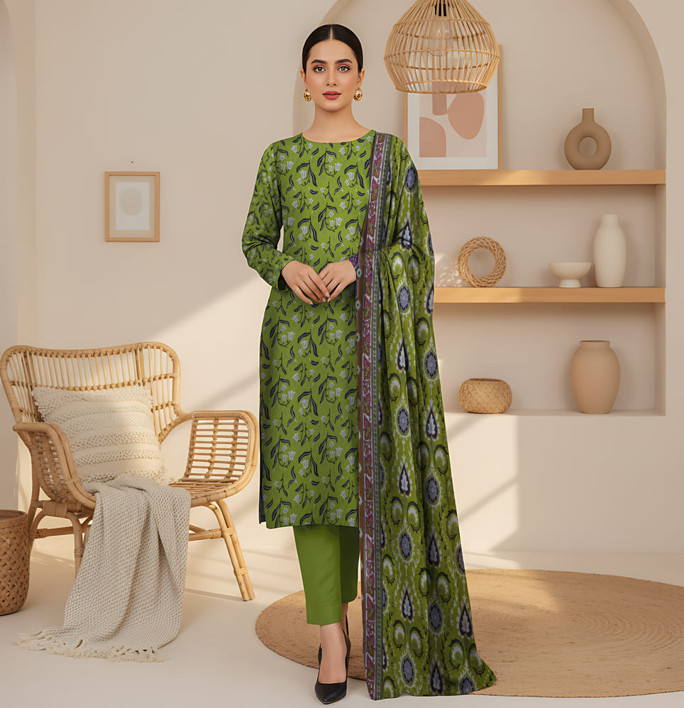 Unstitched Printed Lawn 3 Piece