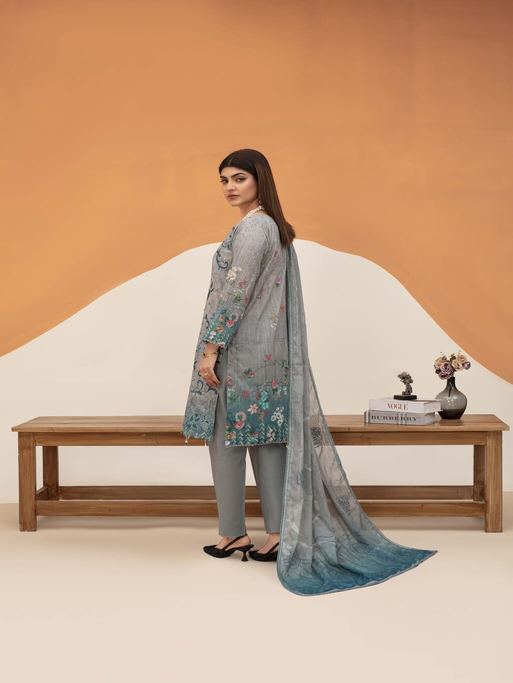 Unstitched Printed Lawn 3 Piece