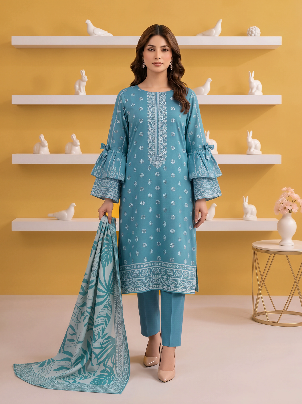 Gul-e-Saher – 3 Piece Printed Lawn Suit