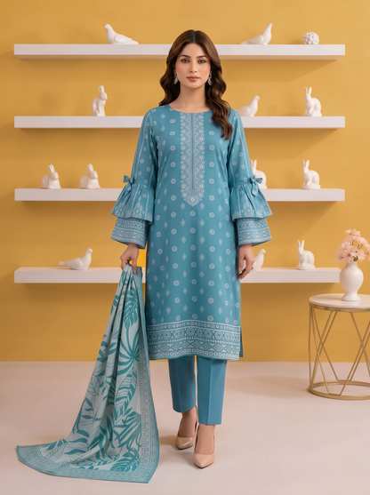 Gul-e-Saher – 3 Piece Printed Lawn Suit