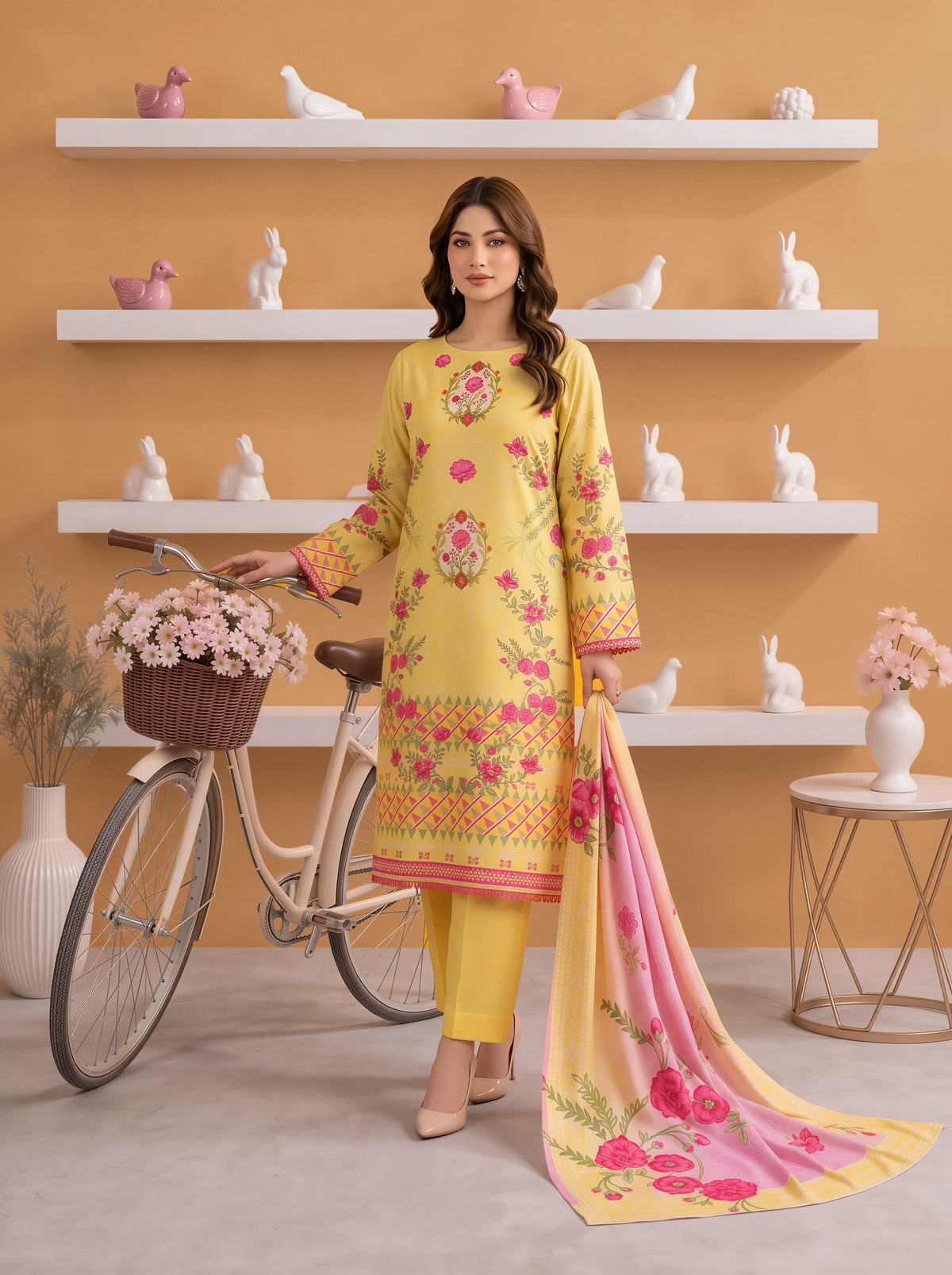 Gul-e-Saher – 3 Piece Printed Lawn Suit