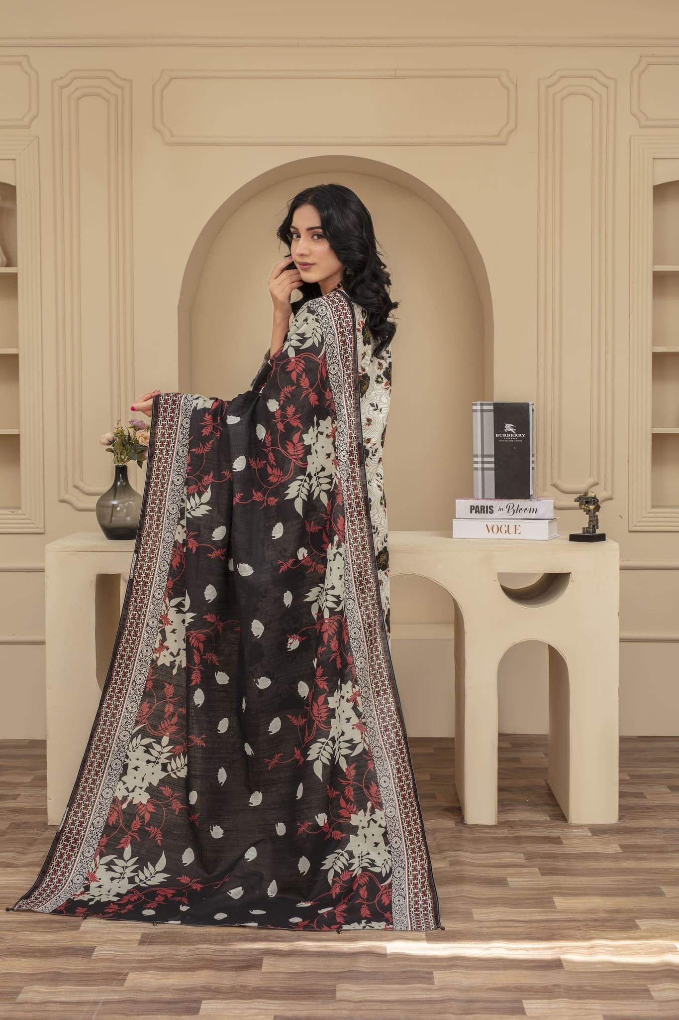 Unstitched Printed Khaddar 3 Piece