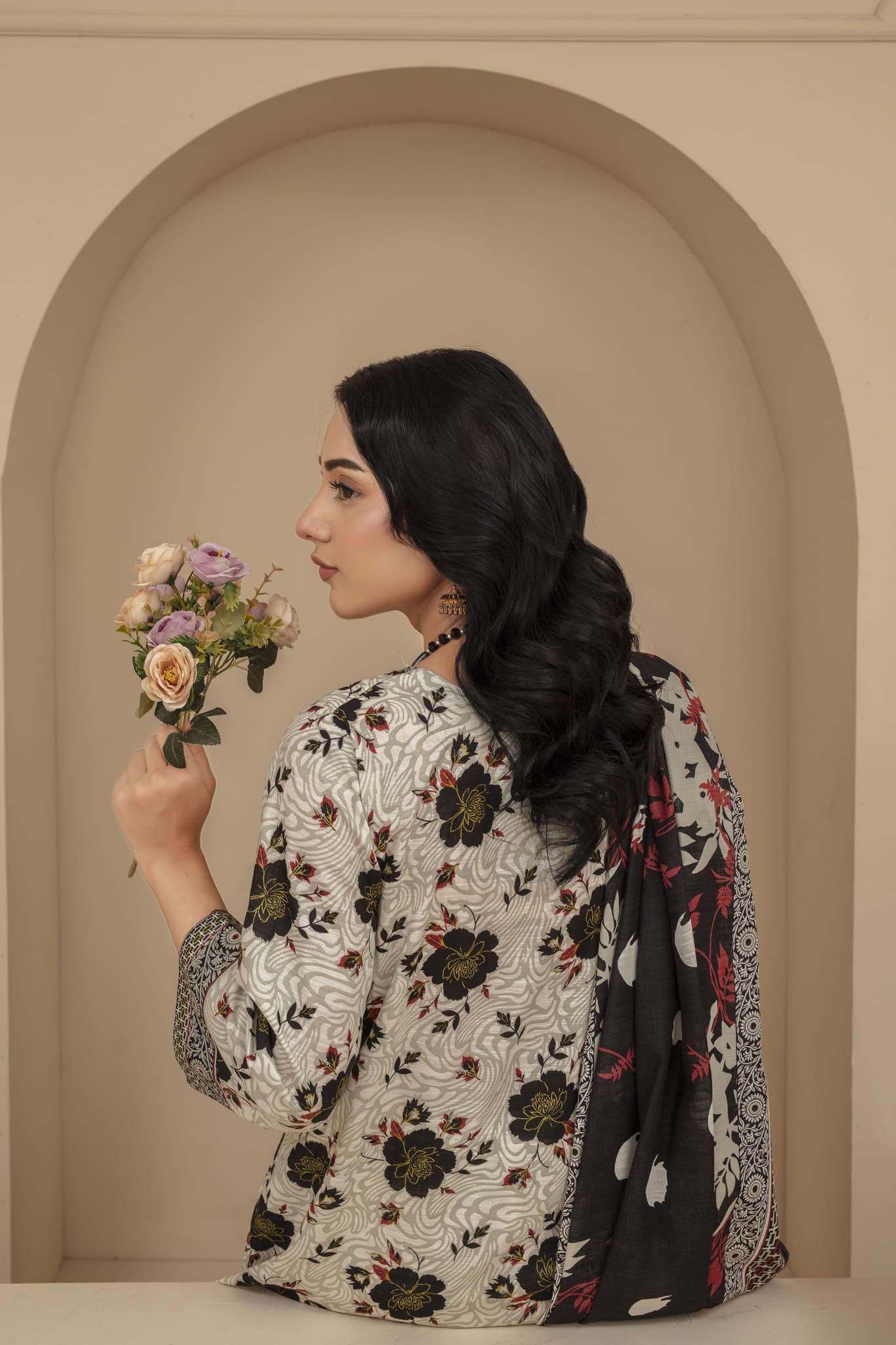 Unstitched Printed Khaddar 3 Piece