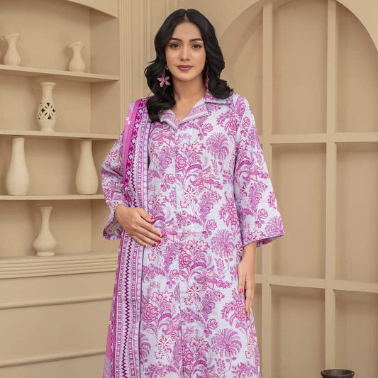 Unstitched Printed Khaddar 3 Piece