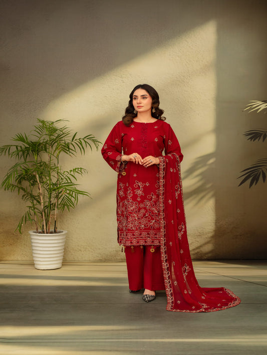 Unstitched Printed Lawn 3 Piece Suit
