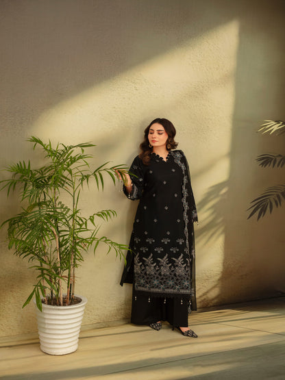 Unstitched Printed Lawn 3 Piece Suit