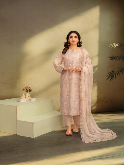 Unstitched Printed Lawn 3 Piece Suit