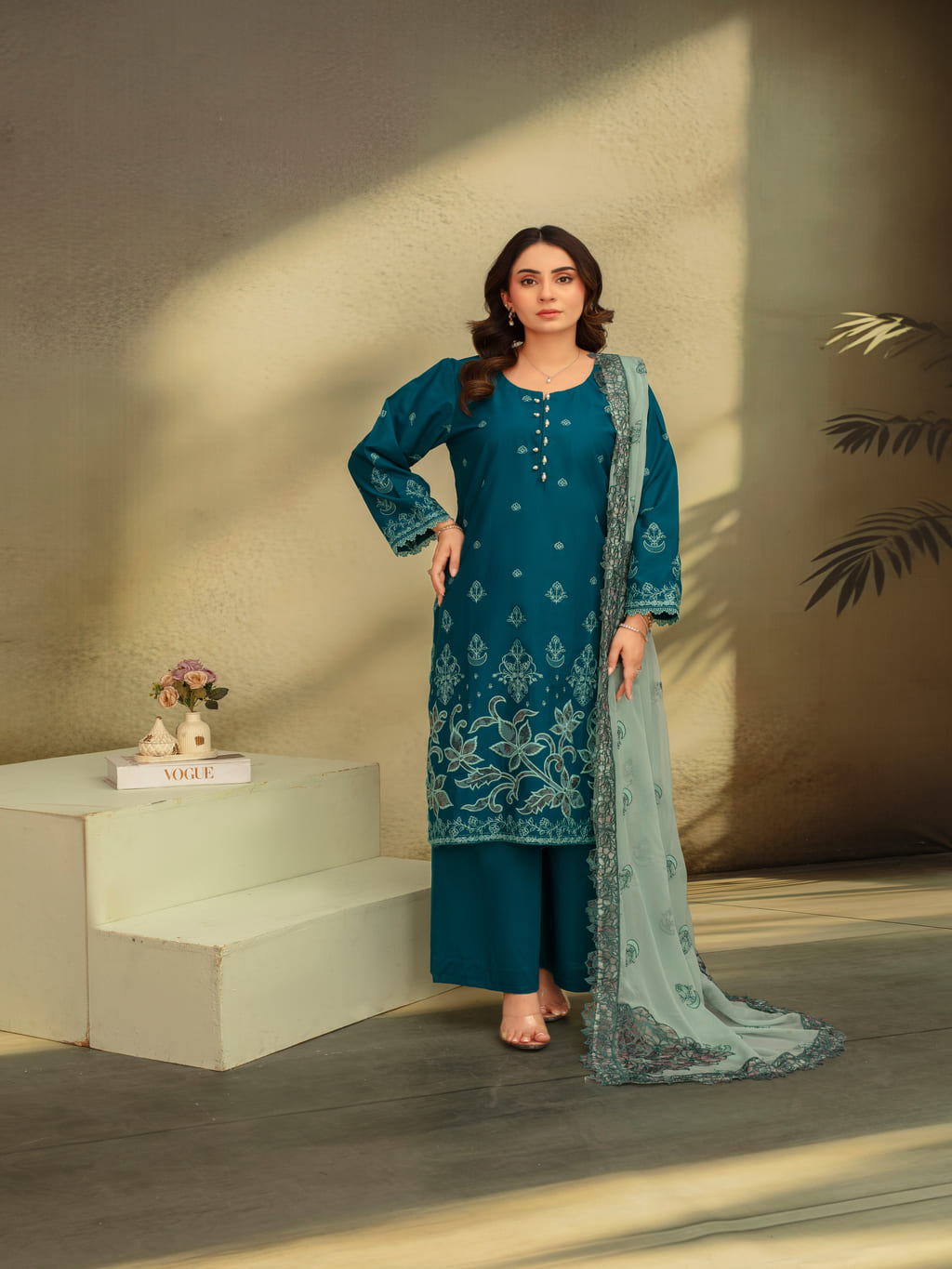 Unstitched Printed Lawn 3 Piece Suit