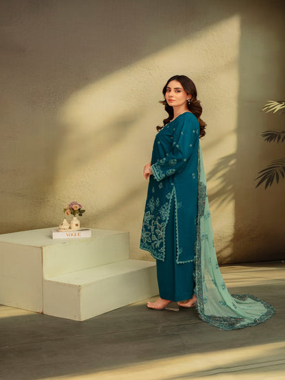 Unstitched Printed Lawn 3 Piece Suit