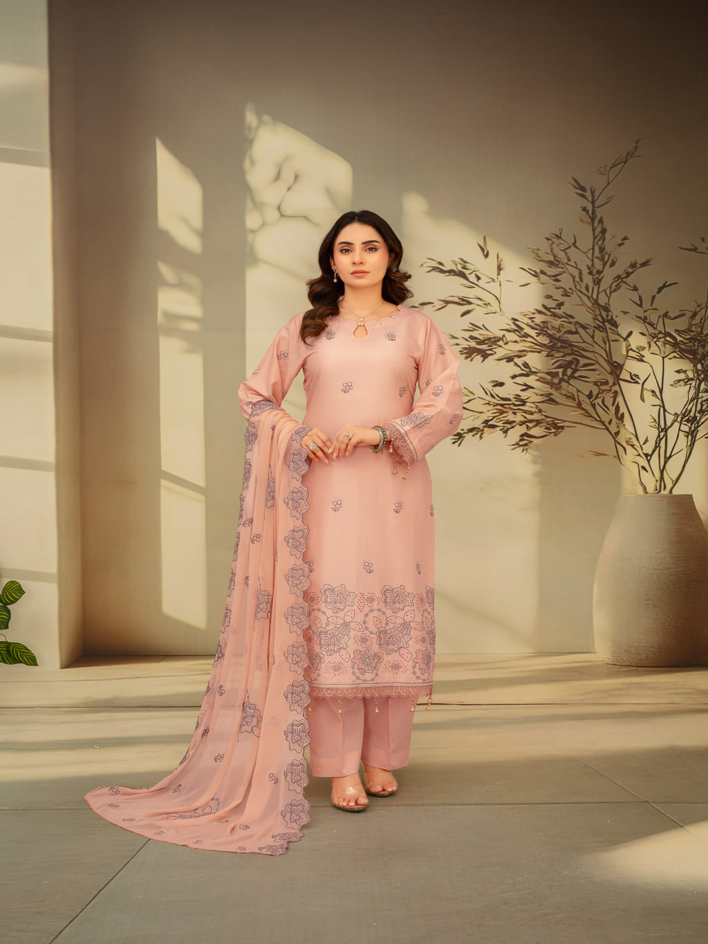 Unstitched Printed Lawn 3 Piece Suit
