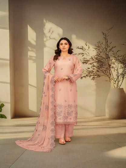 Unstitched Printed Lawn 3 Piece Suit