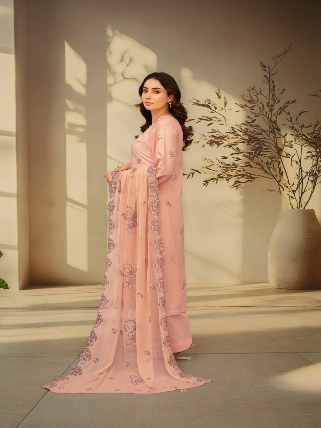 Unstitched Printed Lawn 3 Piece Suit