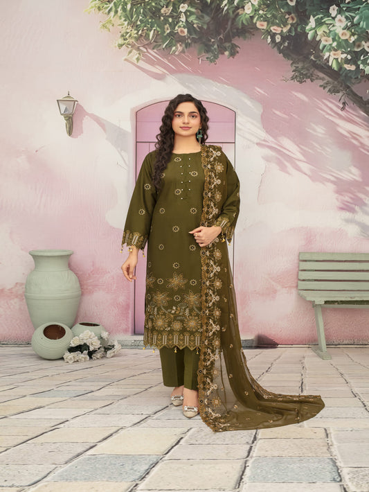 Unstitched Printed Lawn 3 Piece Suit