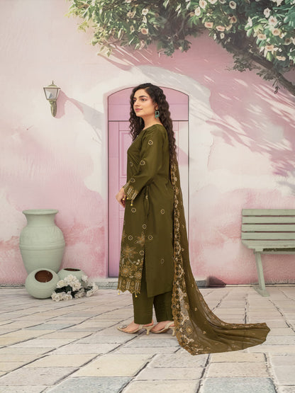 Unstitched Printed Lawn 3 Piece Suit