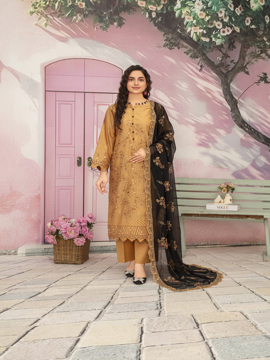 Unstitched Printed Lawn 3 Piece Suit