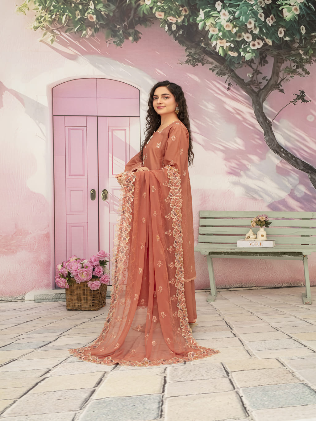 Unstitched Printed Lawn 3 Piece Suit