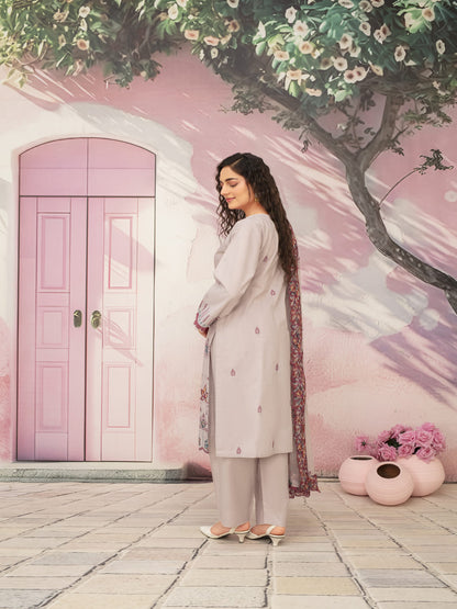 Unstitched Printed Lawn 3 Piece Suit